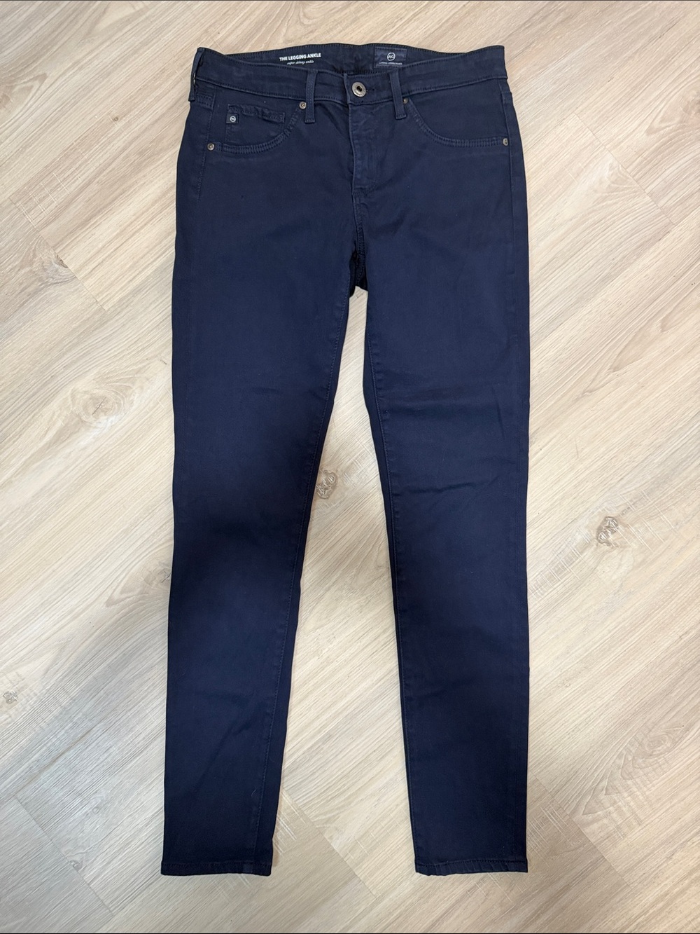 AG Adriano Goldschmied Dark Wash Super Skinny Ankle Legging Denim Jeans. Sz 26 - Picture 2 of 12